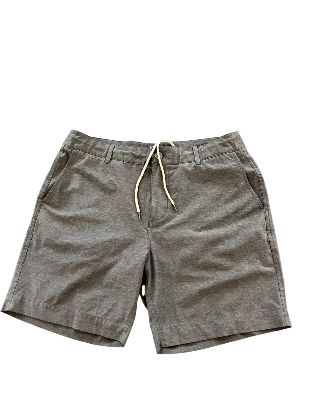 Faherty All Day Shorts Mens Size 33 Gray Hybrid Stretch Drawstring 7” EUC